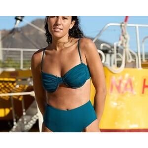 New‎ NWT Hawaii Swim Collective Moloa'i Top In Lake P XS